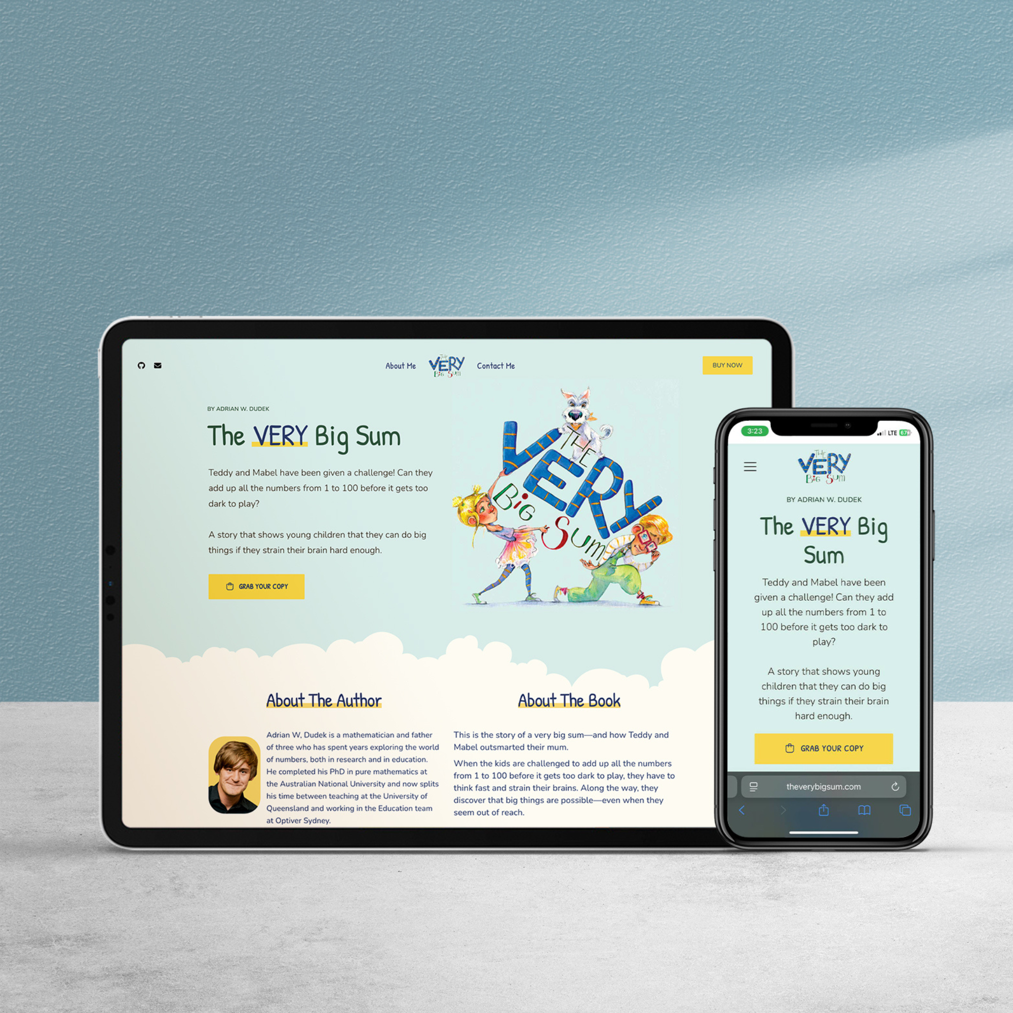 Title: Author Website Design — The VERY Big Sum