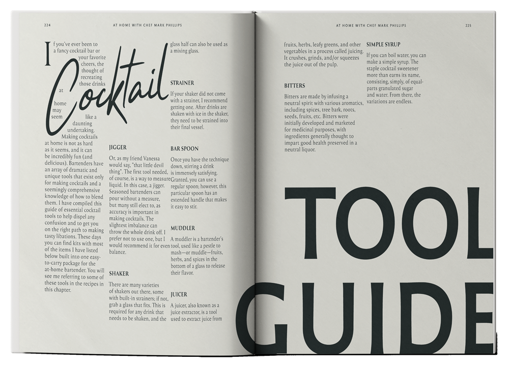 Interior Typesetting — At Home with Chef Mark Phillips